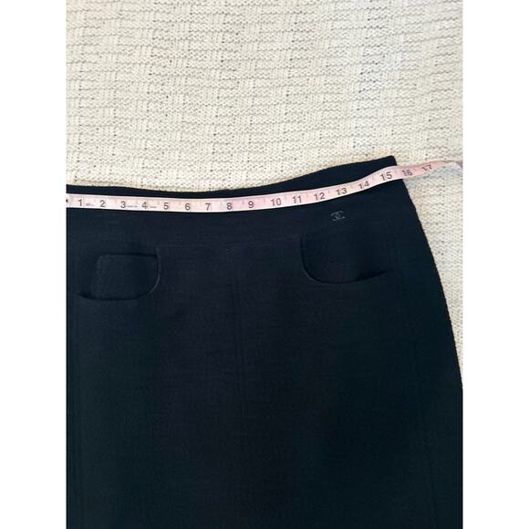Chanel Black Tweed Jacket Blazer Tulip Skirt Suit FR 46 44 US 10 12 14 07P - Picture 14 of 16